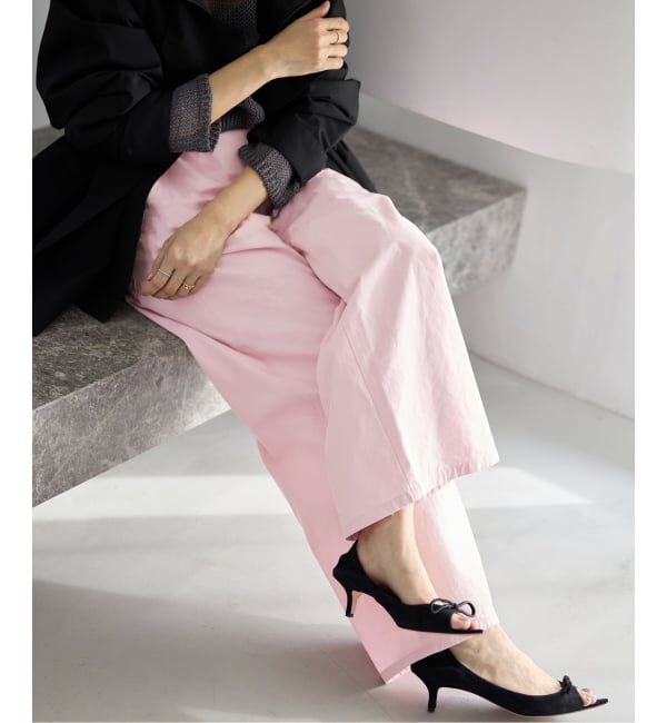 IENA「《予約》コットンキャンバスバックイージーパンツ」|その他|