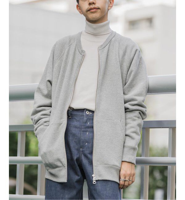 EDIFICE「【LOOPWHEELER for LOWERCASE】ライトツリウラケ ZIPカーディガン」|カーディガン|