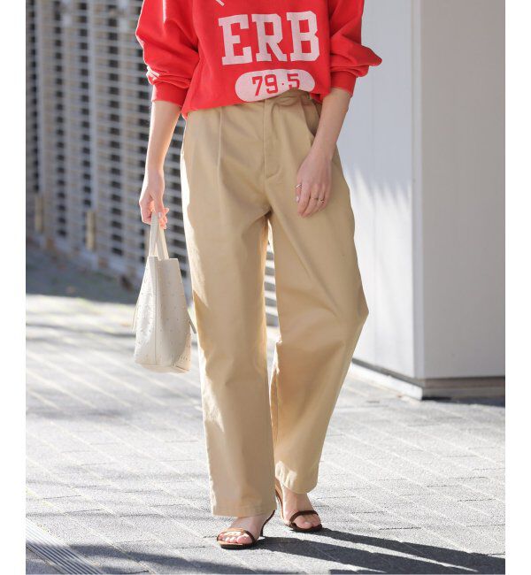 JOURNAL STANDARD relume「サイドバックルタックテーパードチノパンツ」|チノ|