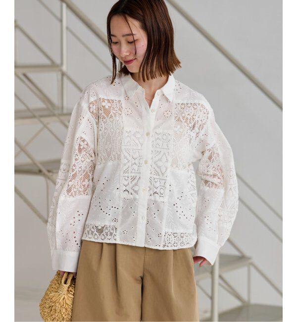 JOURNAL STANDARD relume「パッチワークレースショートシャツ」|シャツ・ブラウス|