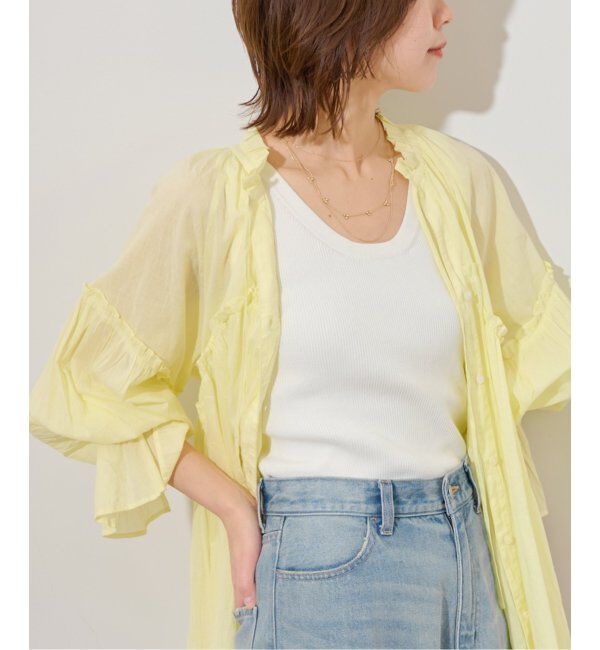 JOURNAL STANDARD relume「Vis/Polyクルーネックリブタンクトップ」|タンクトップ|ホワイト