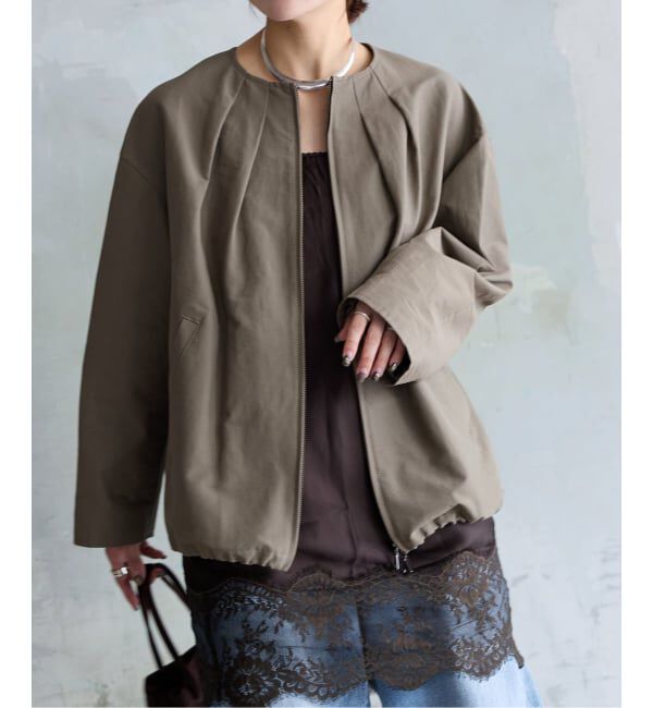 JOURNAL STANDARD「《予約》グログランノーカラーコクーンコート」|ノーカラーコート|