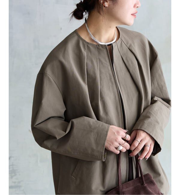 JOURNAL STANDARD「《予約》グログランノーカラーコクーンコート」|ノーカラーコート|