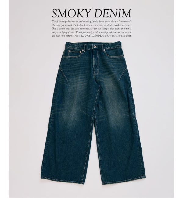 JOURNAL STANDARD relume「《予約》スモーキーデニム 11oz ワイド エンジニアド パンツ」|デニム|ネイビー B