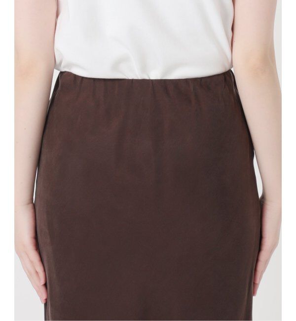 NOBLE「《追加》キュプラサテンナローAラインスカート」|スカート|