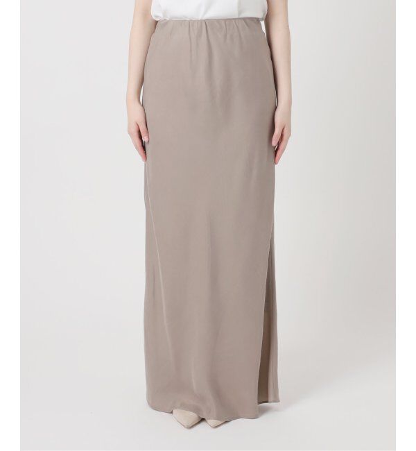NOBLE「《追加》キュプラサテンナローAラインスカート」|スカート|