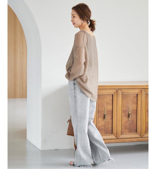 Spick and Span「《WEB限定カラー有り / 追加》ルーズモヘヤMIXボートネックニット」|ニット・セーター|