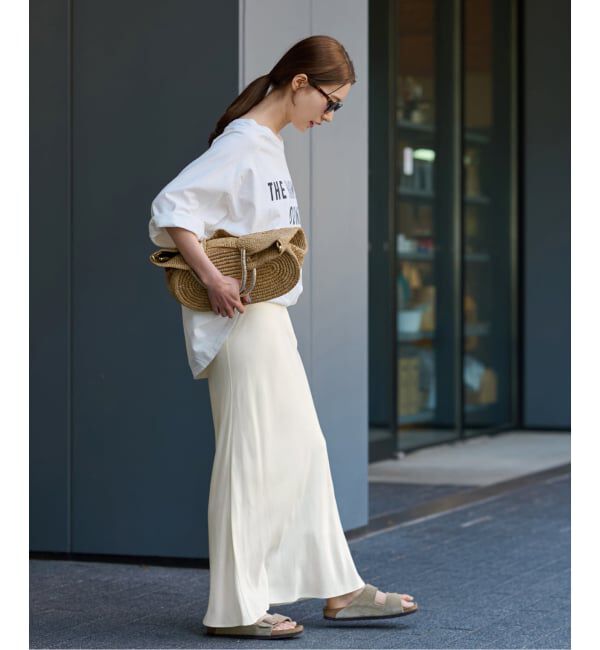 FRAMeWORK「≪追加≫シルキーキュプラバイアススカート」|スカート|