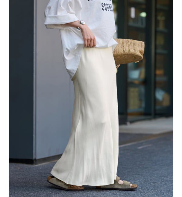 FRAMeWORK「≪追加≫シルキーキュプラバイアススカート」|スカート|