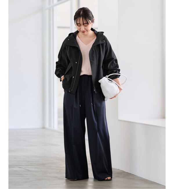 FRAMeWORK「≪追加予約≫リネンPLタッサーフードショートブルゾン」|ブルゾン・スタジャン|