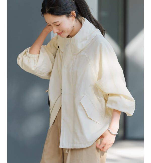 FRAMeWORK「≪追加予約≫リネンPLタッサーフードショートブルゾン」|ブルゾン・スタジャン|