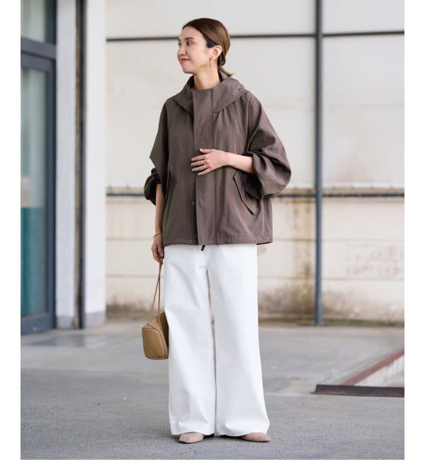 FRAMeWORK「≪追加予約≫リネンPLタッサーフードショートブルゾン」|ブルゾン・スタジャン|