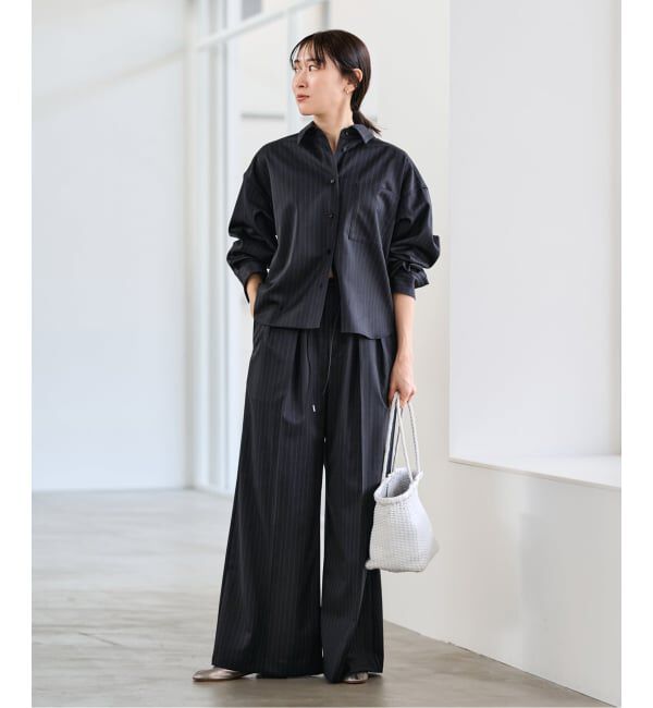 FRAMeWORK「≪予約≫TWストライプショートシャツ」|シャツ・ブラウス|