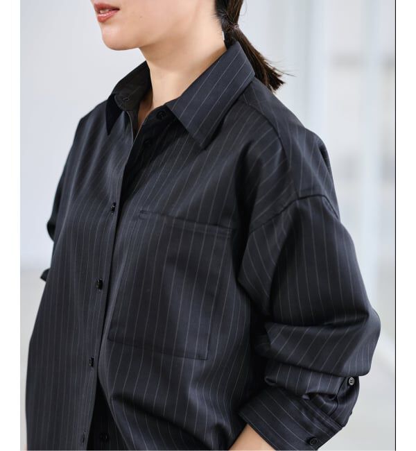 FRAMeWORK「≪予約≫TWストライプショートシャツ」|シャツ・ブラウス|