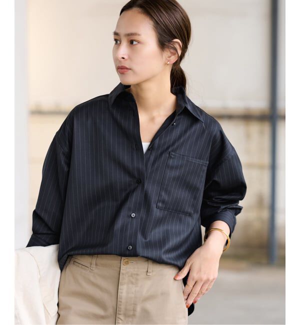 FRAMeWORK「≪予約≫TWストライプショートシャツ」|シャツ・ブラウス|
