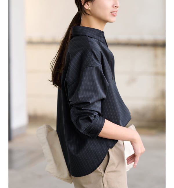 FRAMeWORK「≪予約≫TWストライプショートシャツ」|シャツ・ブラウス|