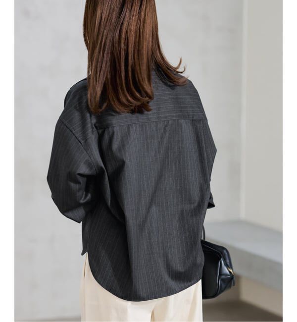 FRAMeWORK「≪予約≫TWストライプショートシャツ」|シャツ・ブラウス|