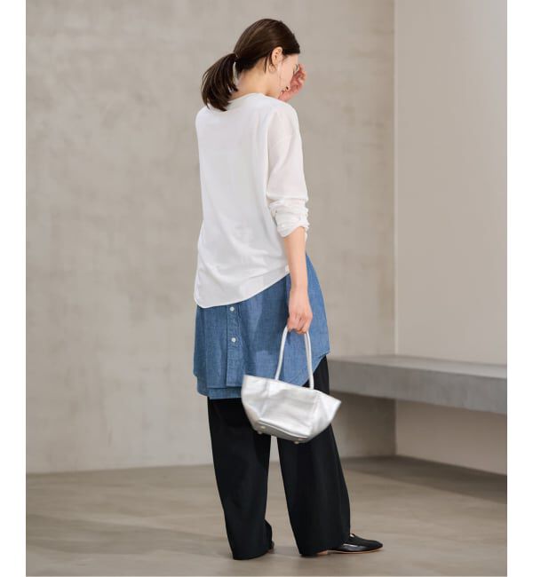 FRAMeWORK「≪予約≫ミニ裏毛ラウンドヘムプルオーバー」|Tシャツ・カットソー|