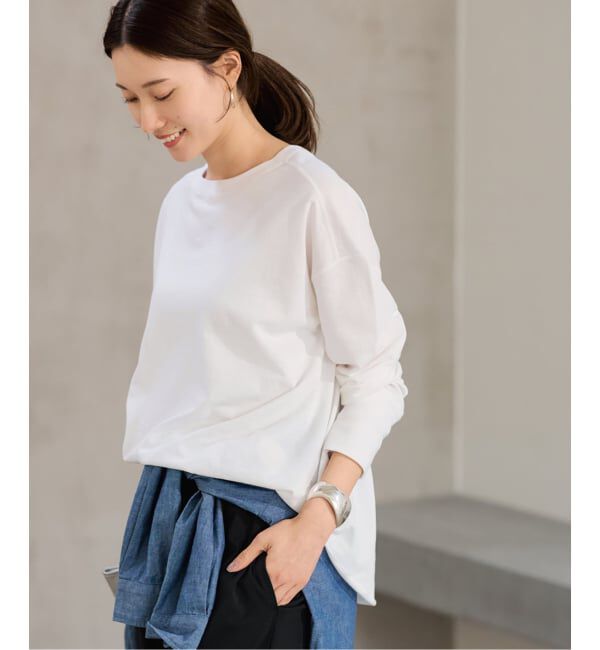 FRAMeWORK「≪予約≫ミニ裏毛ラウンドヘムプルオーバー」|Tシャツ・カットソー|