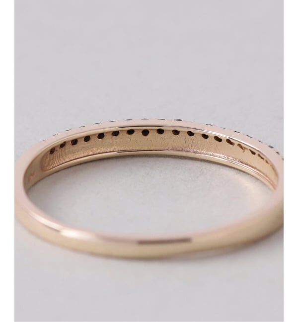 Lilas by Spick&Span「ダブルラインブラックダイヤリング K10」|リング|