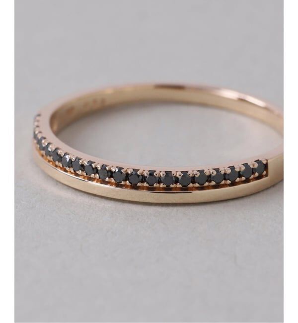 Lilas by Spick&Span「ダブルラインブラックダイヤリング K10」|リング|