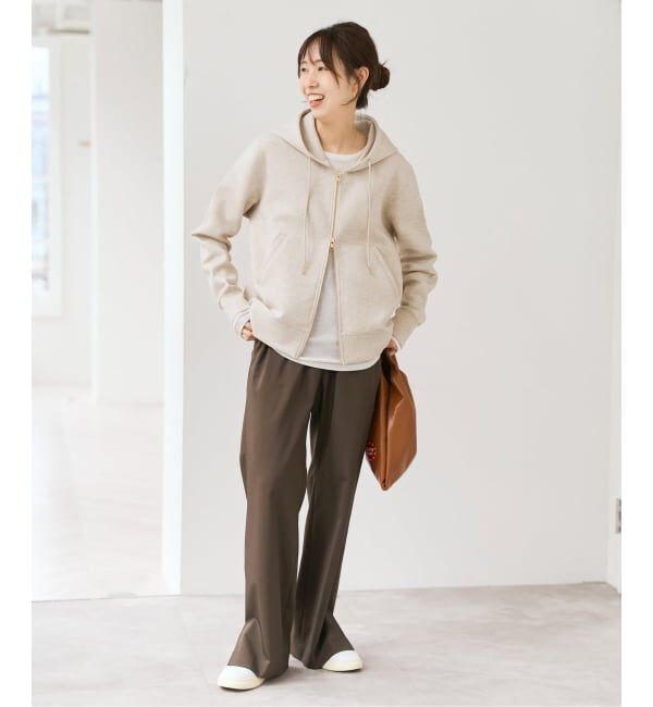 Spick and Span「《新色有り / 追加予約》ストレッチジップフードパーカー」|パーカー|