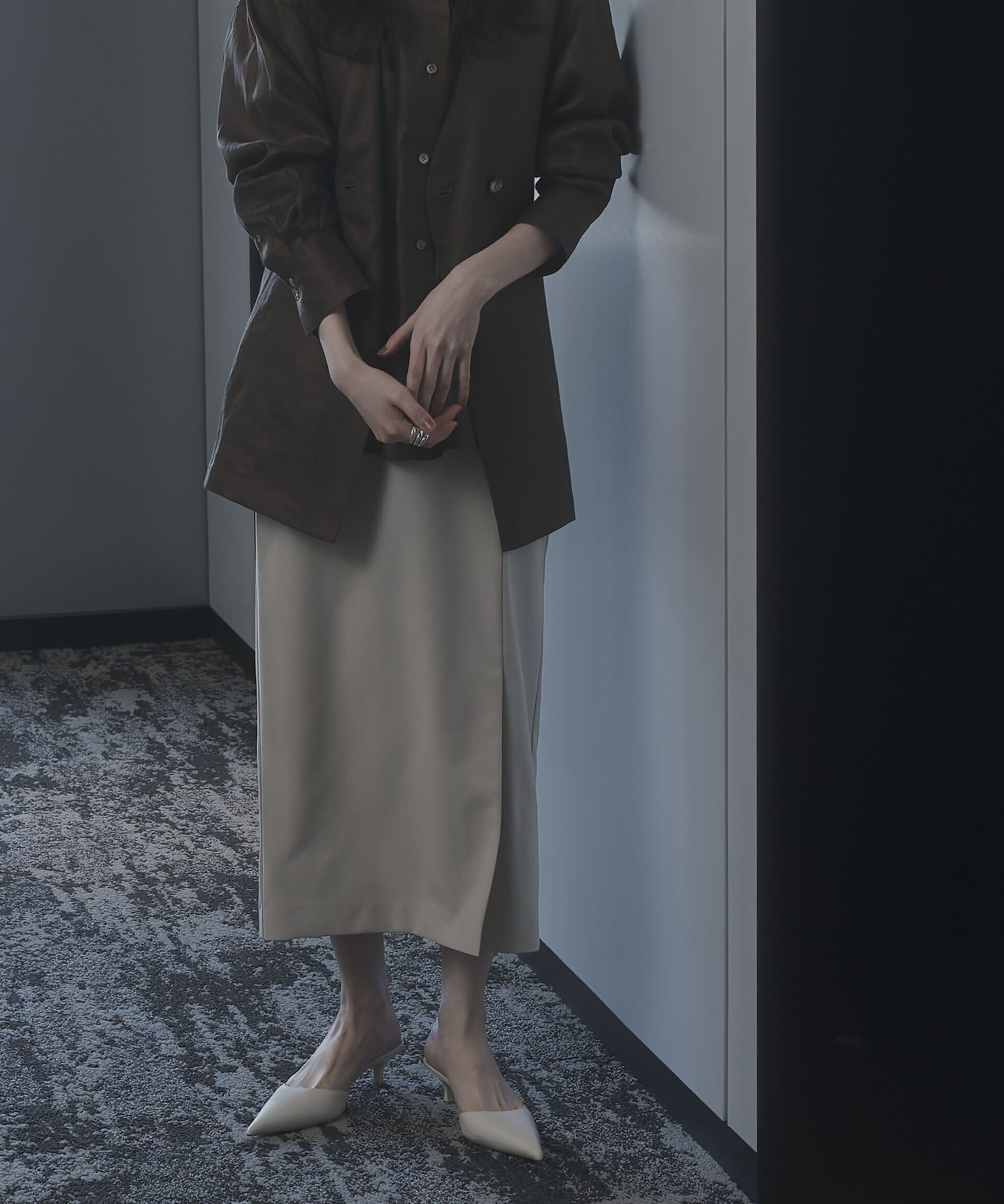 nano･universe「ライトファンクション ベルト付きタイトスカート(セットアップ可)」|スカート|アイボリー7