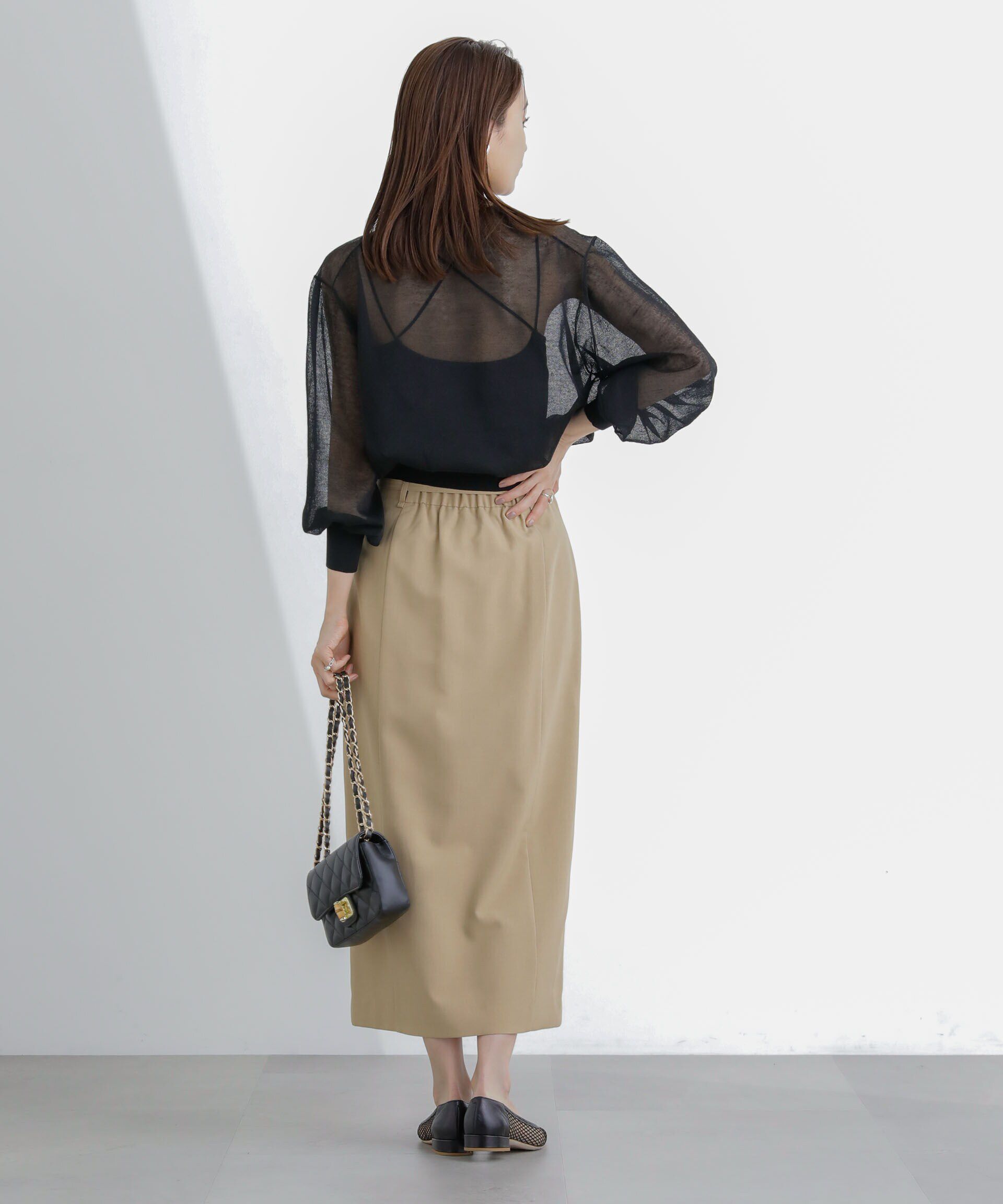 nano･universe「ライトファンクション ベルト付きタイトスカート(セットアップ可)」|スカート|