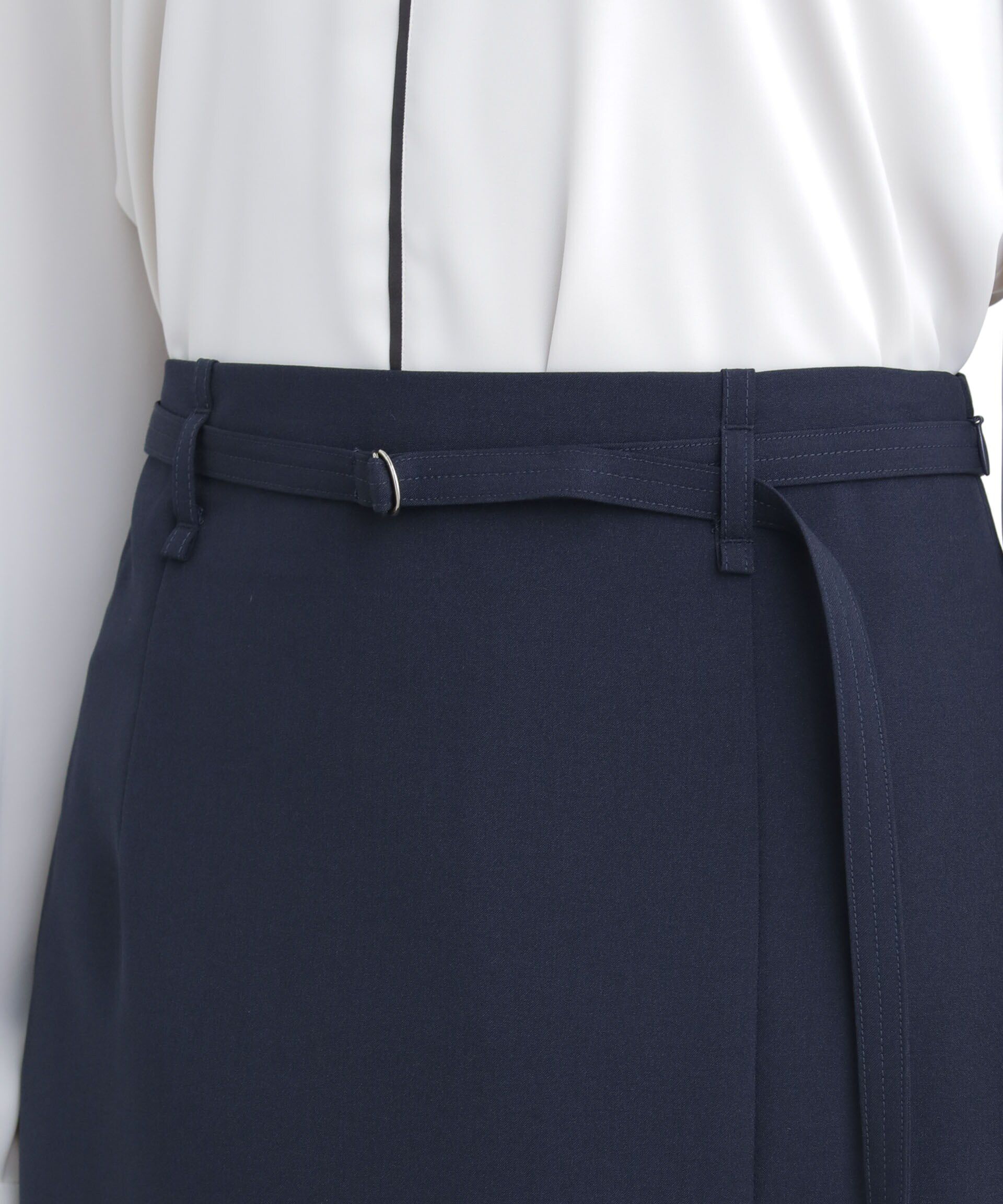 nano･universe「ライトファンクション ベルト付きタイトスカート(セットアップ可)」|スカート|