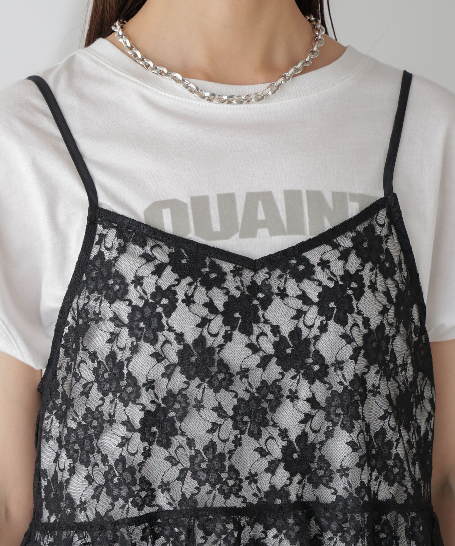 nano･universe「シアーレースキャミソールワンピース」|ワンピース|