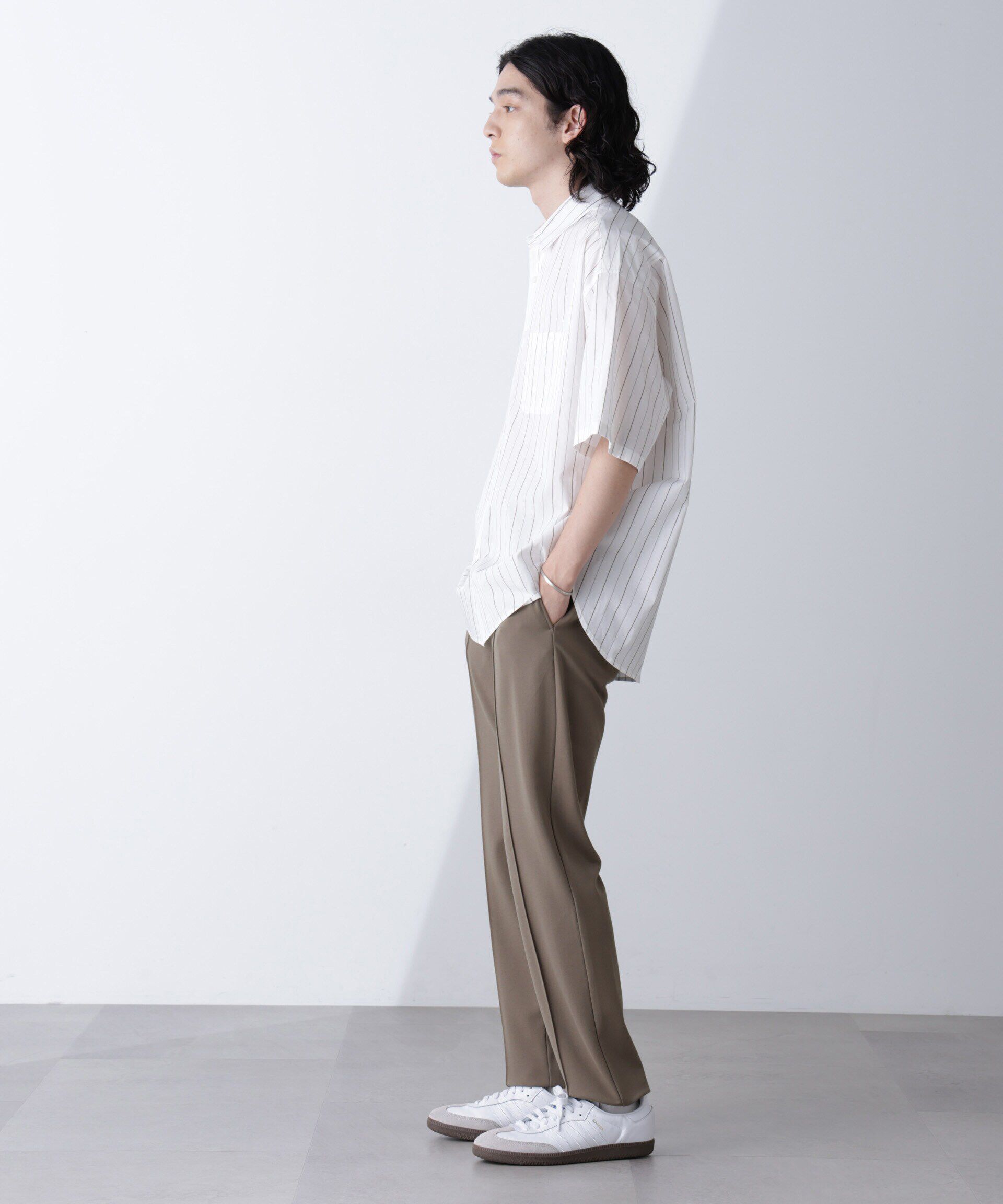 nano･universe「「モダンコンフォートシリーズ」スリムイージースラックス」|チノ|