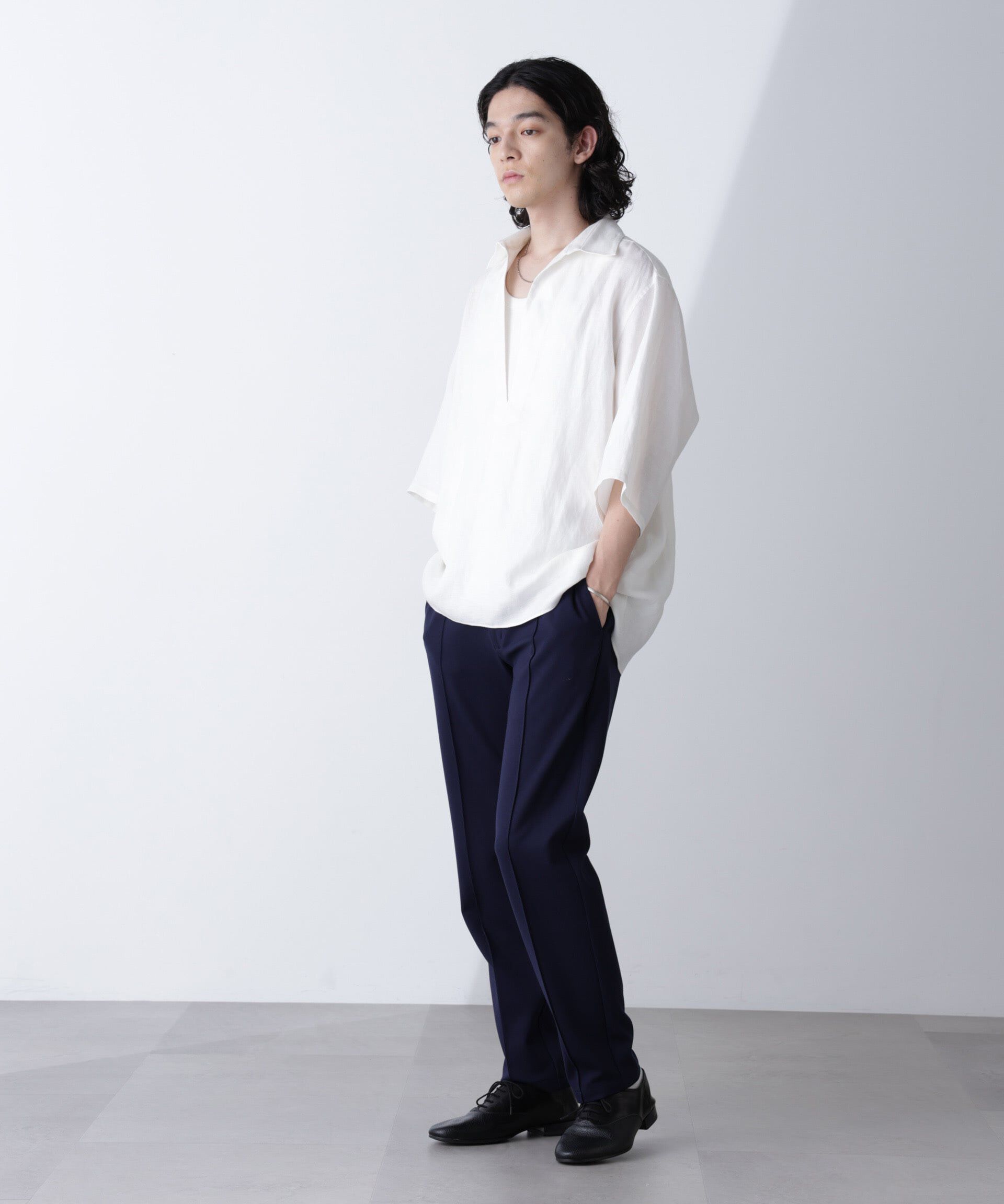 nano･universe「「モダンコンフォートシリーズ」スリムイージースラックス」|チノ|