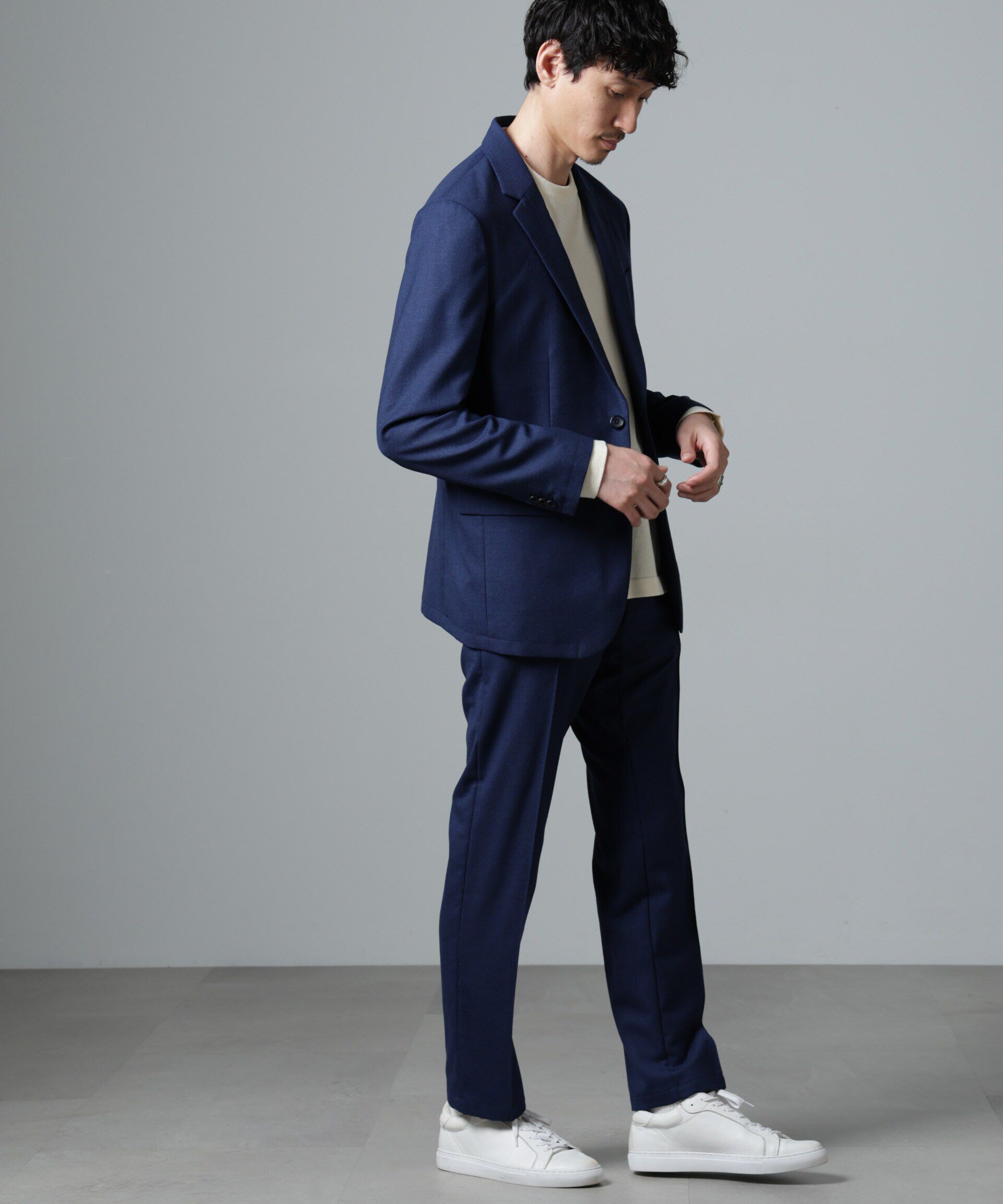 nano･universe「｢N TROUSERS PREMIUM｣RENURウール混洗えるサキソニーパンツ(セットアップ可)」|スーツ|