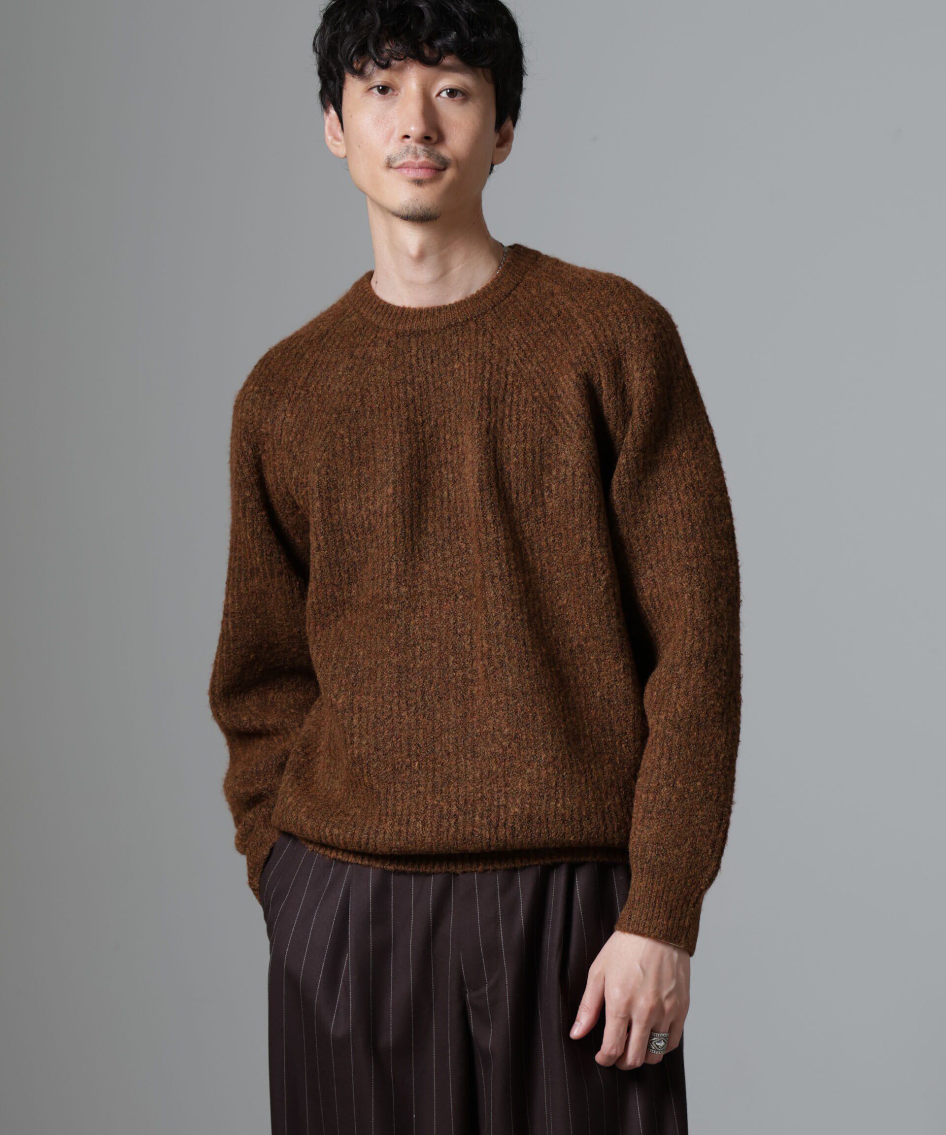 nano･universe「ウールミックスラグランニット」|ニット・セーター|