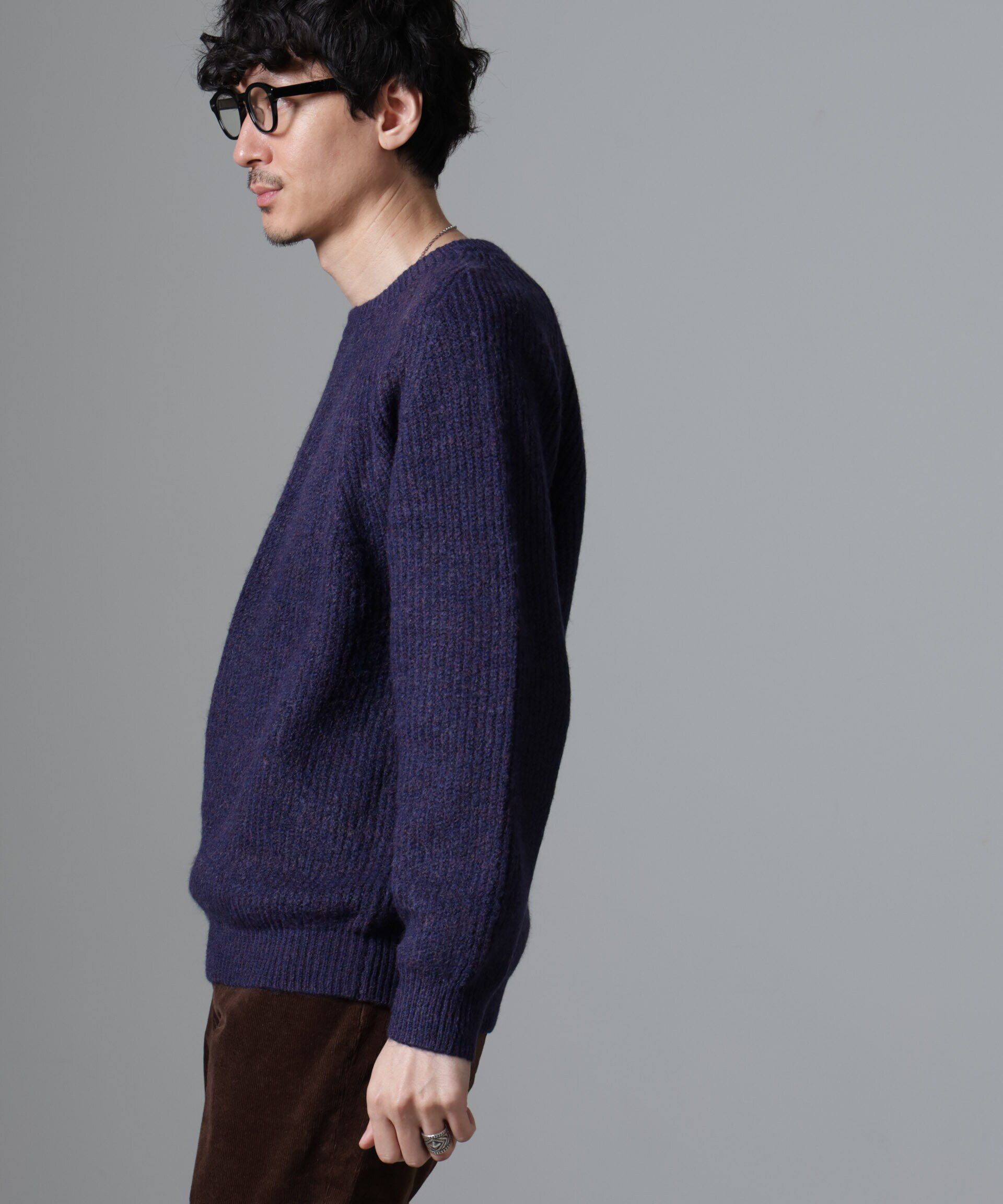 nano･universe「ウールミックスラグランニット」|ニット・セーター|パープル系5