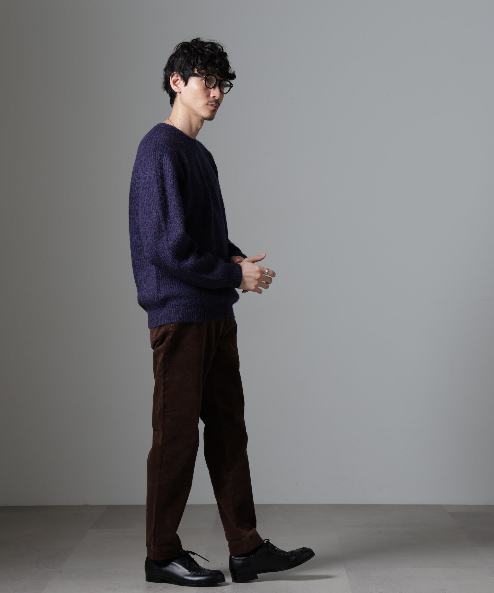 nano･universe「ウールミックスラグランニット」|ニット・セーター|