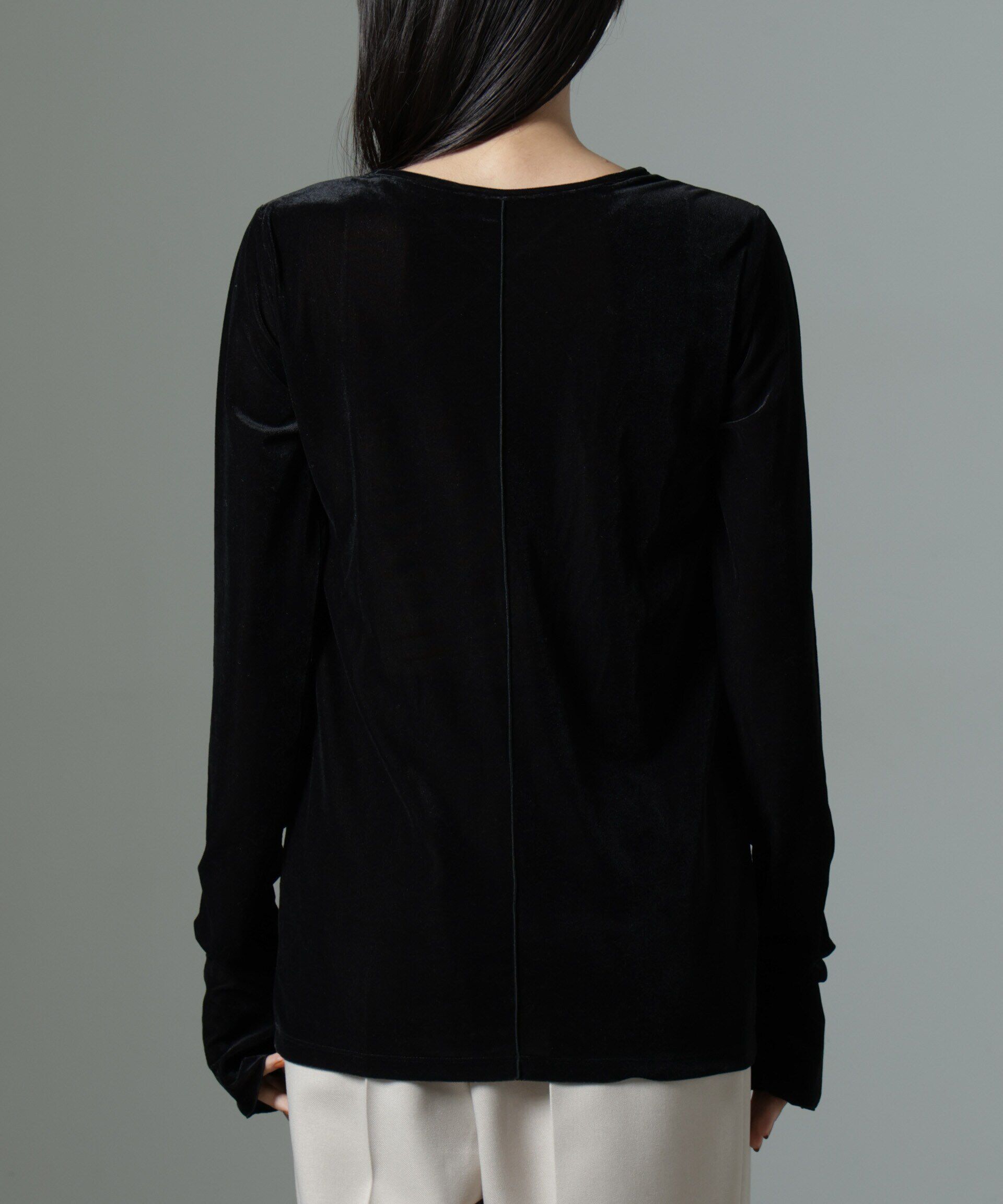 nano･universe「シアーベロアロングTシャツ」|Tシャツ・カットソー|