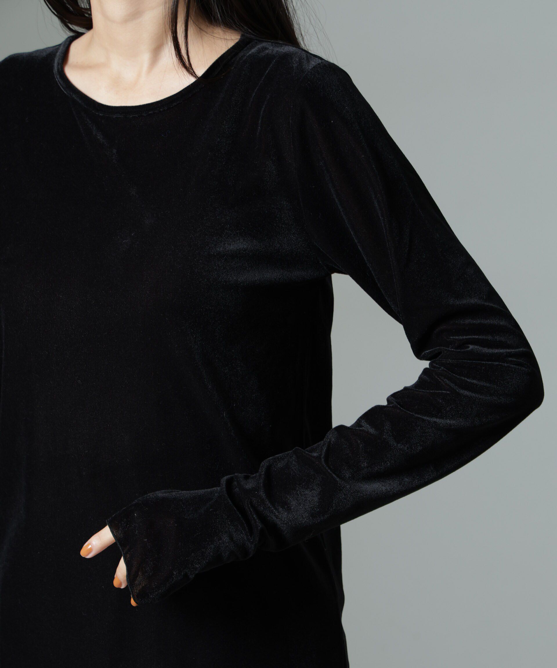 nano･universe「シアーベロアロングTシャツ」|Tシャツ・カットソー|