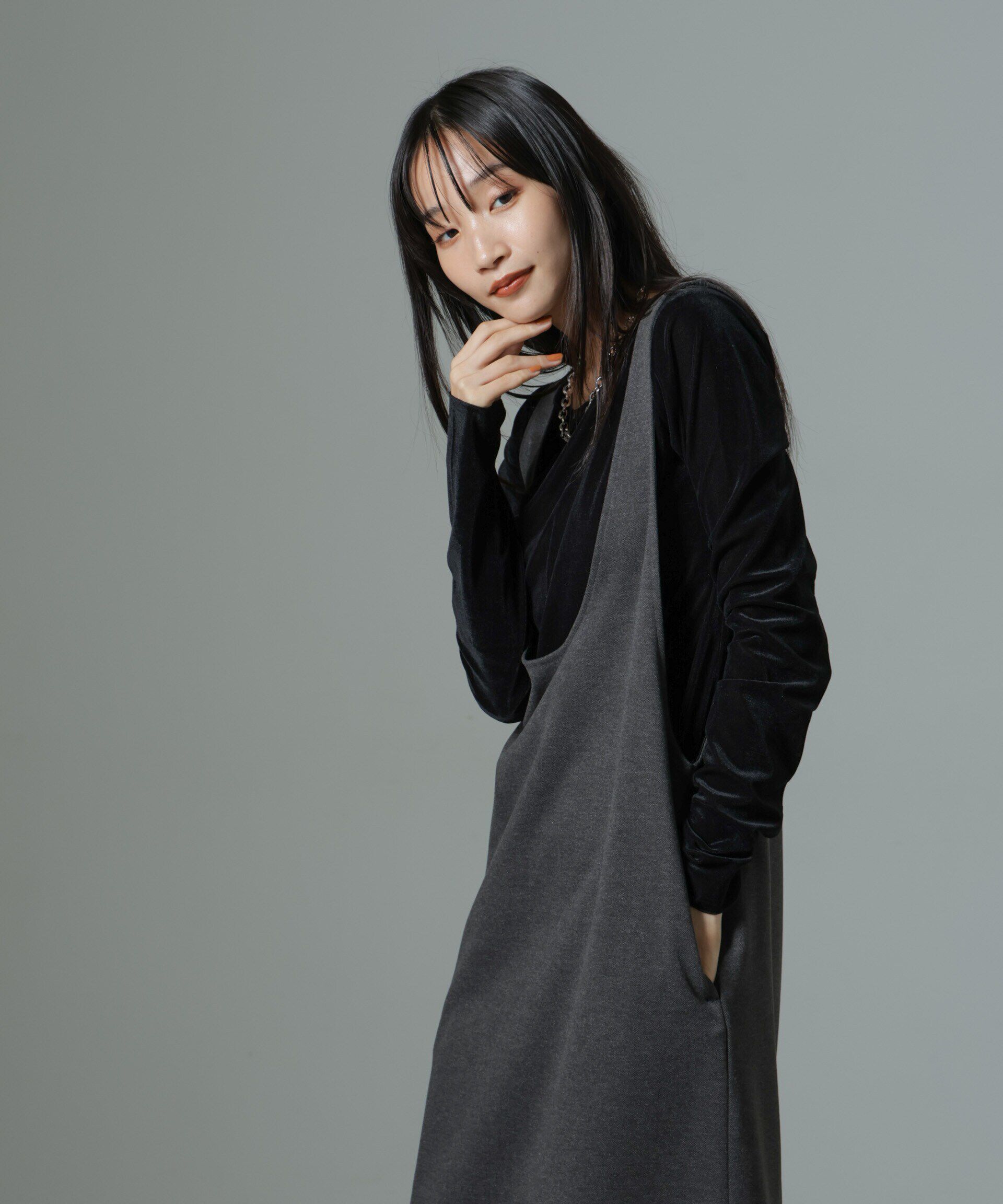 nano･universe「シアーベロアロングTシャツ」|Tシャツ・カットソー|