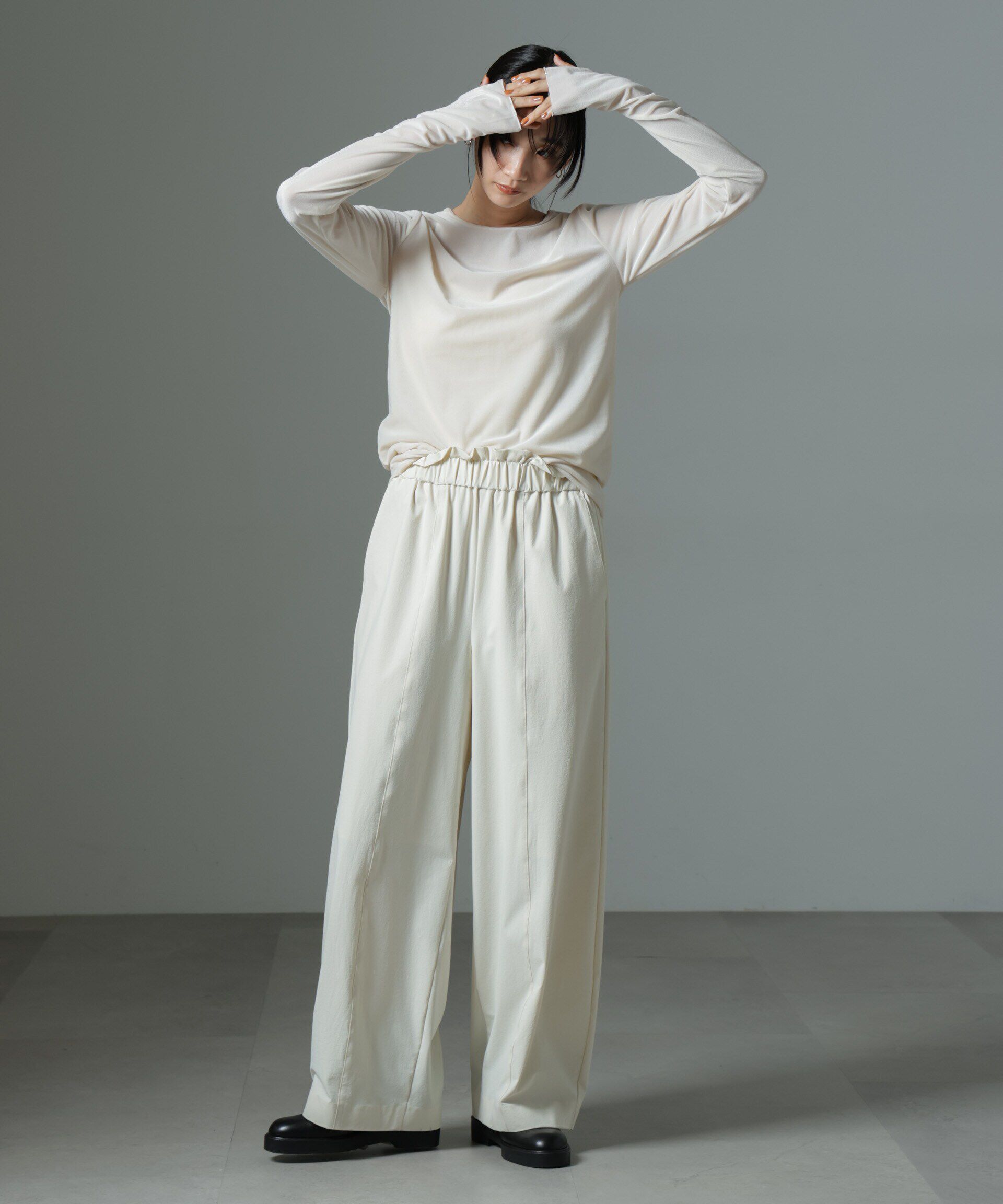 nano･universe「シアーベロアロングTシャツ」|Tシャツ・カットソー|