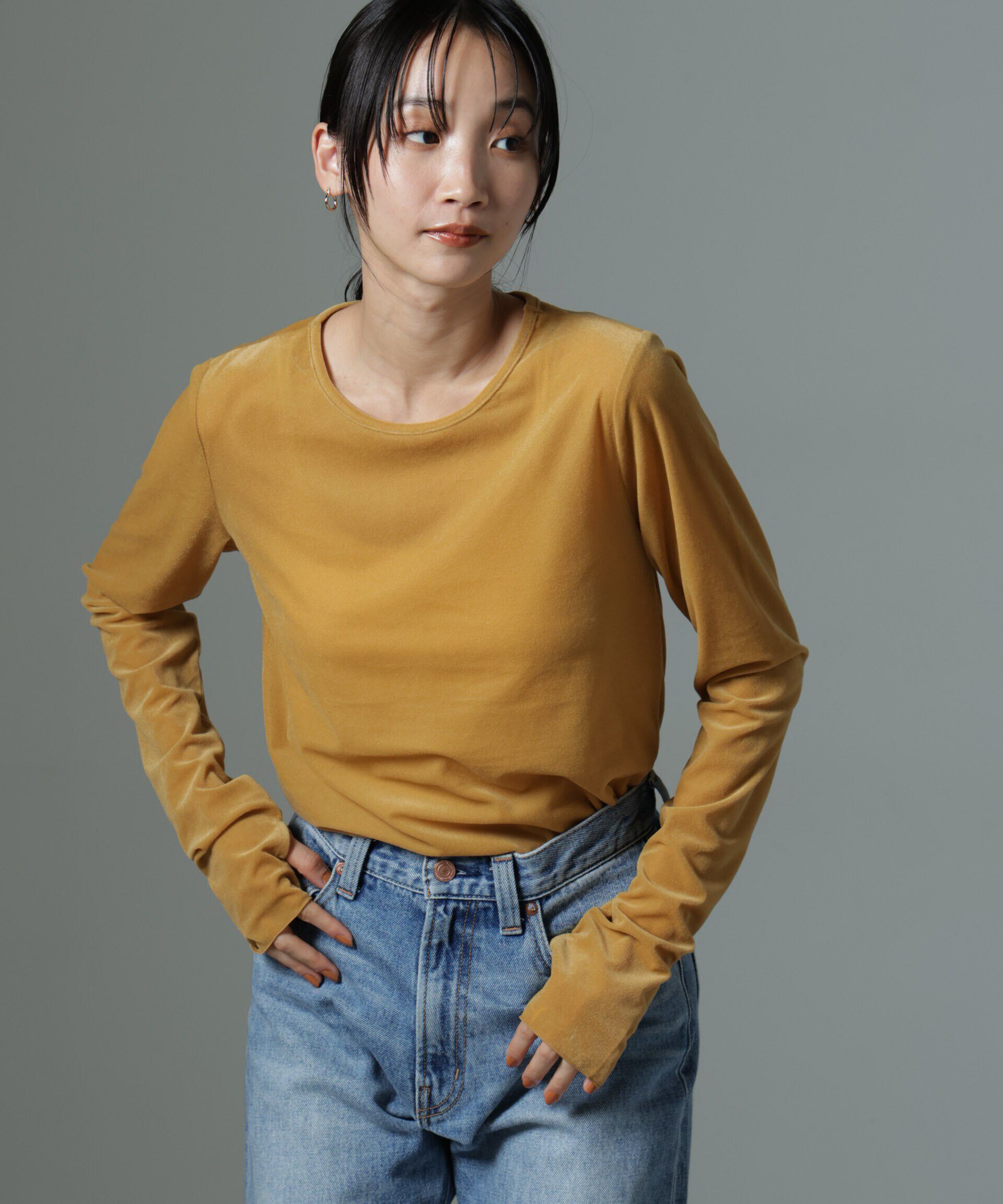 nano･universe「シアーベロアロングTシャツ」|Tシャツ・カットソー|