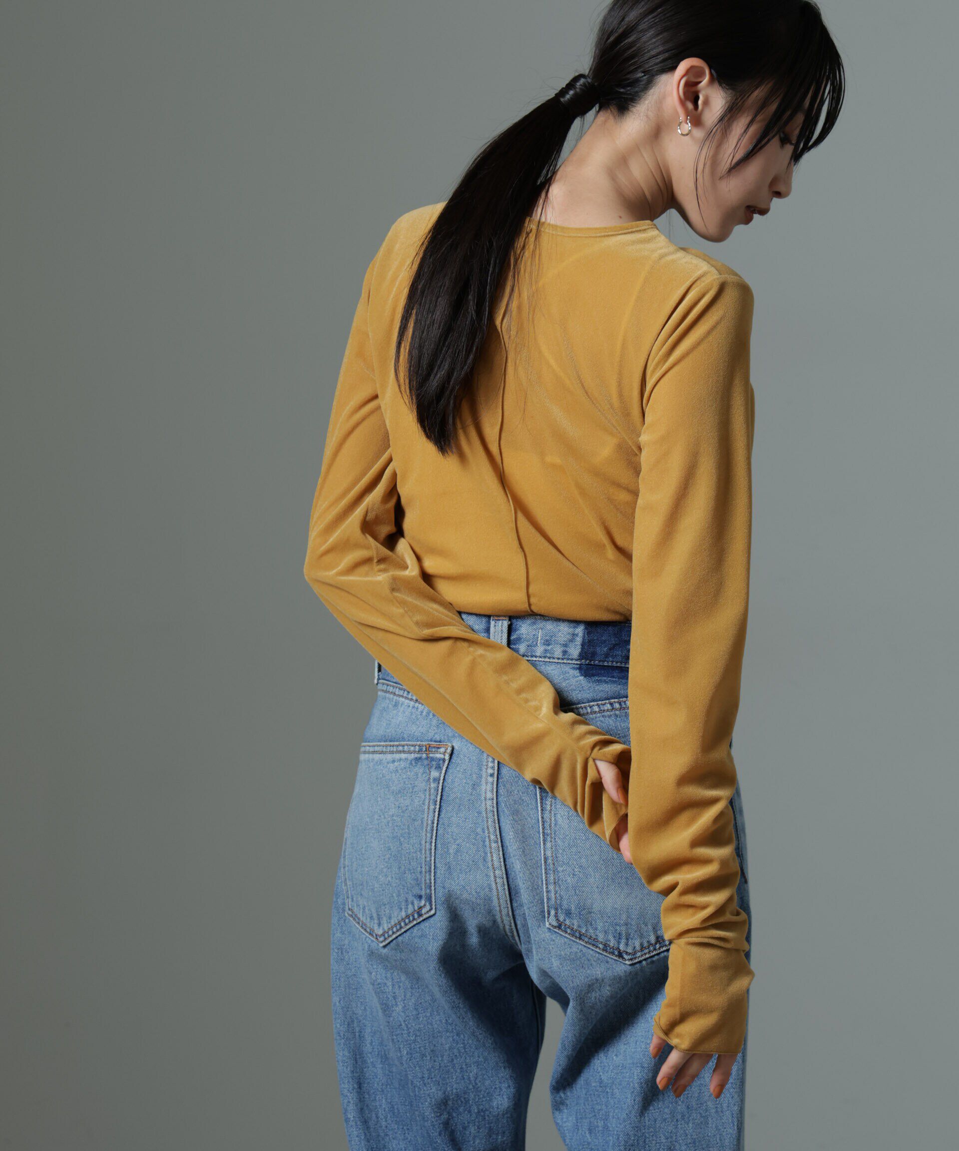 nano･universe「シアーベロアロングTシャツ」|Tシャツ・カットソー|