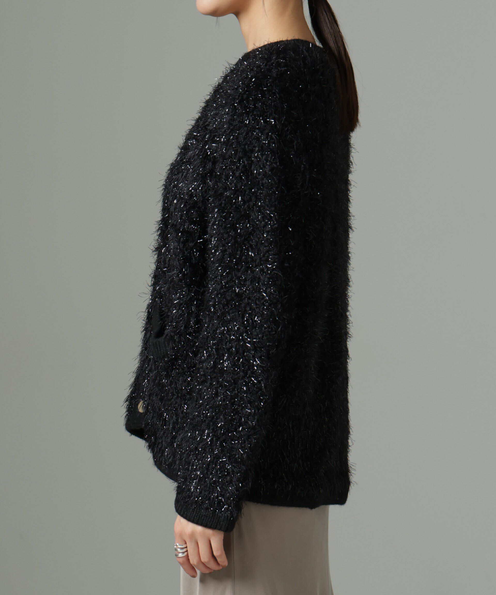 nano･universe「ラメシャギーニットジャケットカーディガン」|ニット・セーター|