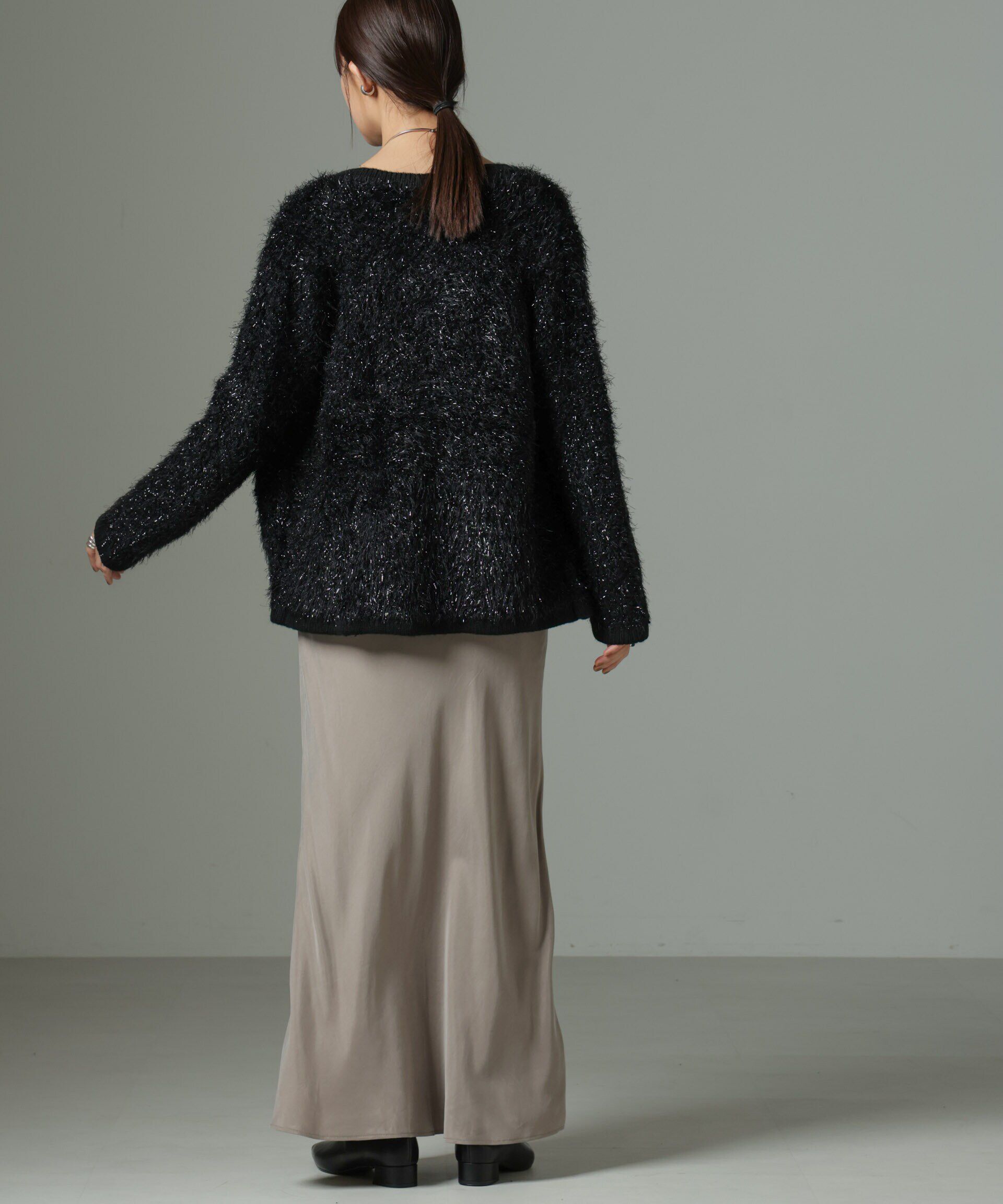 nano･universe「ラメシャギーニットジャケットカーディガン」|ニット・セーター|