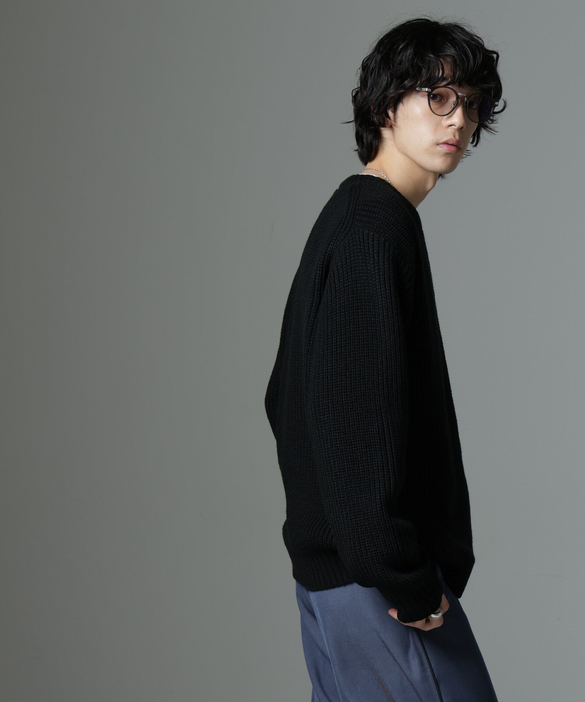 nano･universe「リラックス畦ニット」|ニット・セーター|