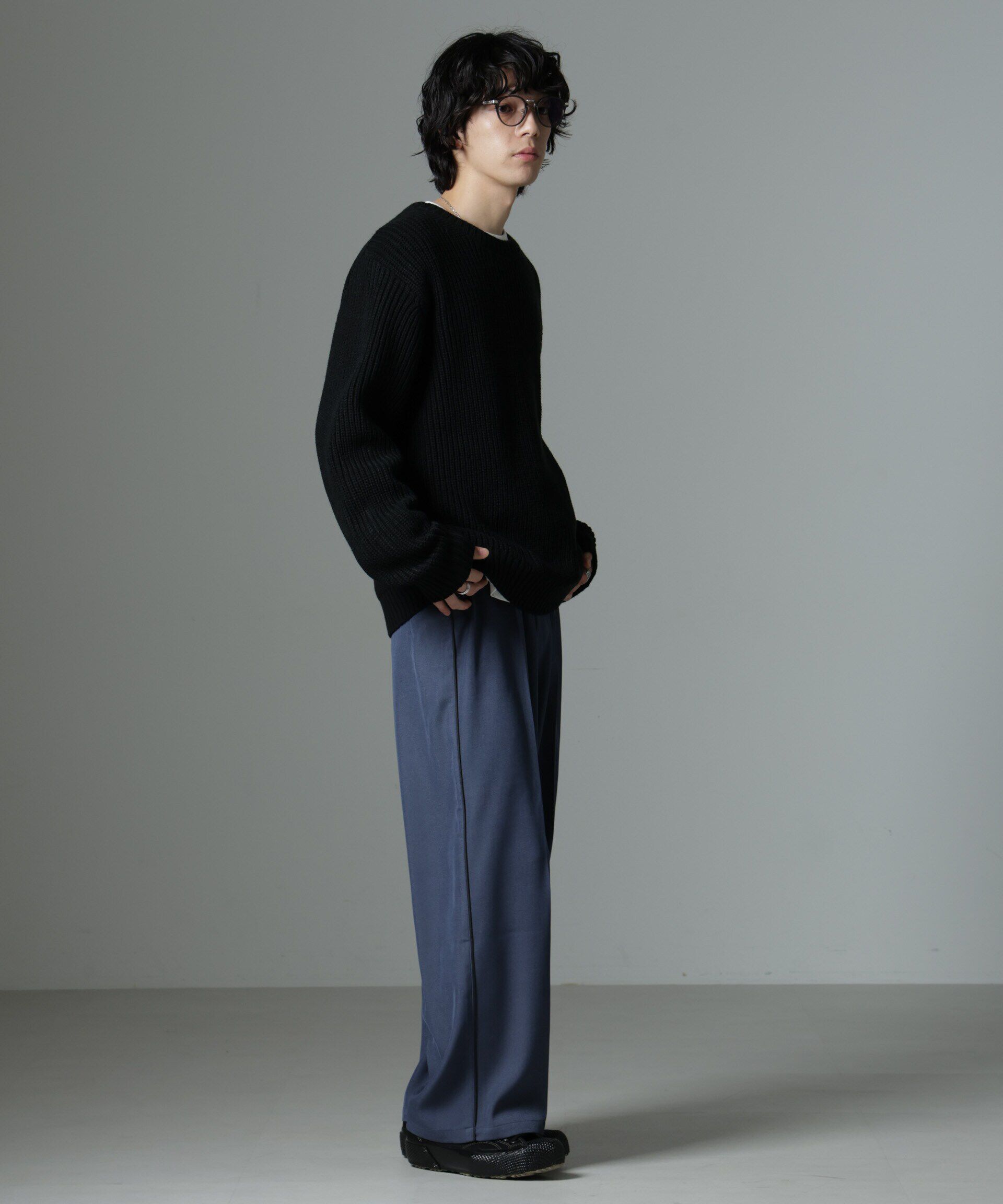 nano･universe「リラックス畦ニット」|ニット・セーター|