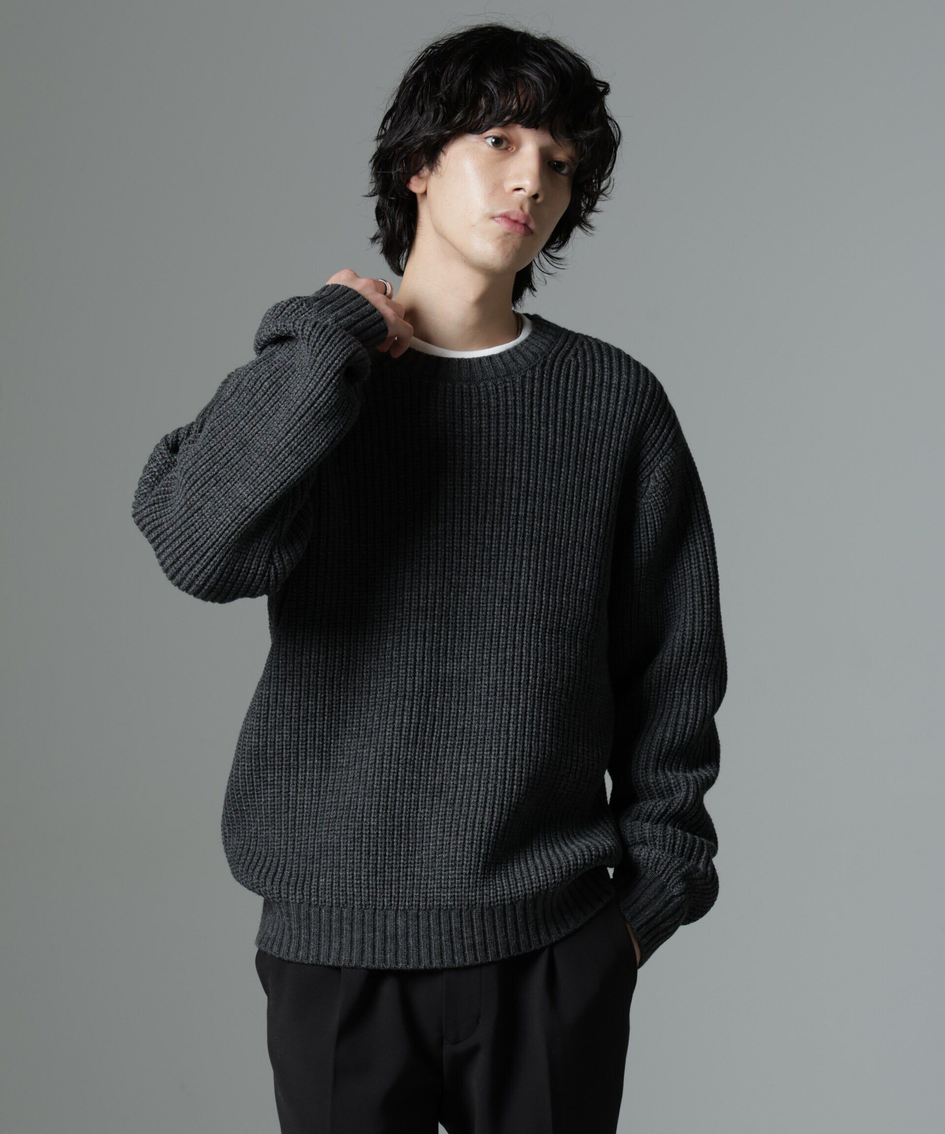 nano･universe「リラックス畦ニット」|ニット・セーター|