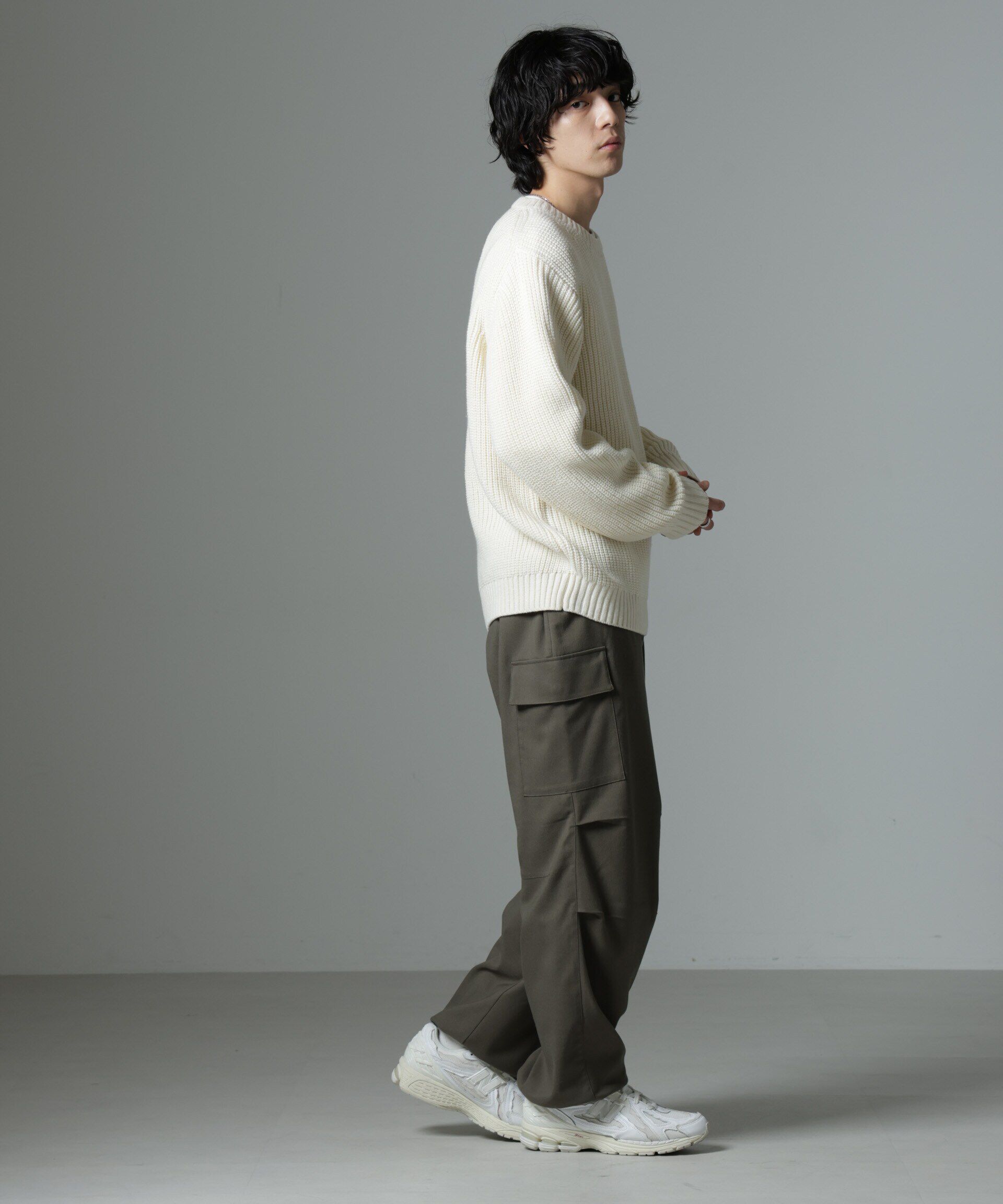 nano･universe「リラックス畦ニット」|ニット・セーター|