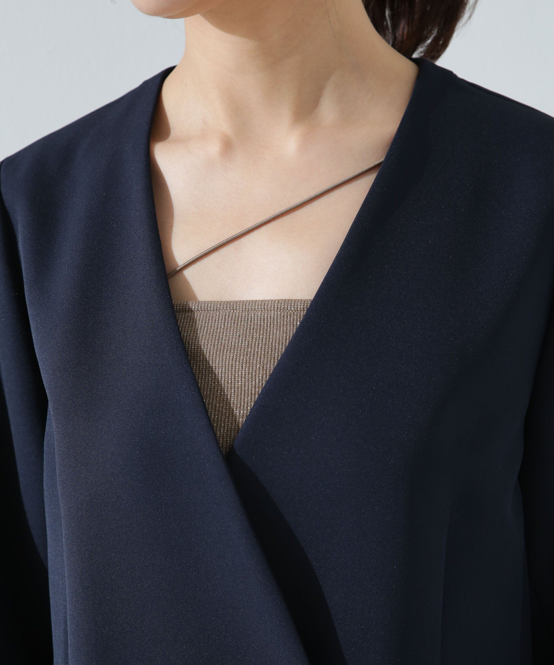 nano･universe「デイリーファンクション Vネックダブルジャケット(セットアップ可)」|テーラードジャケット|