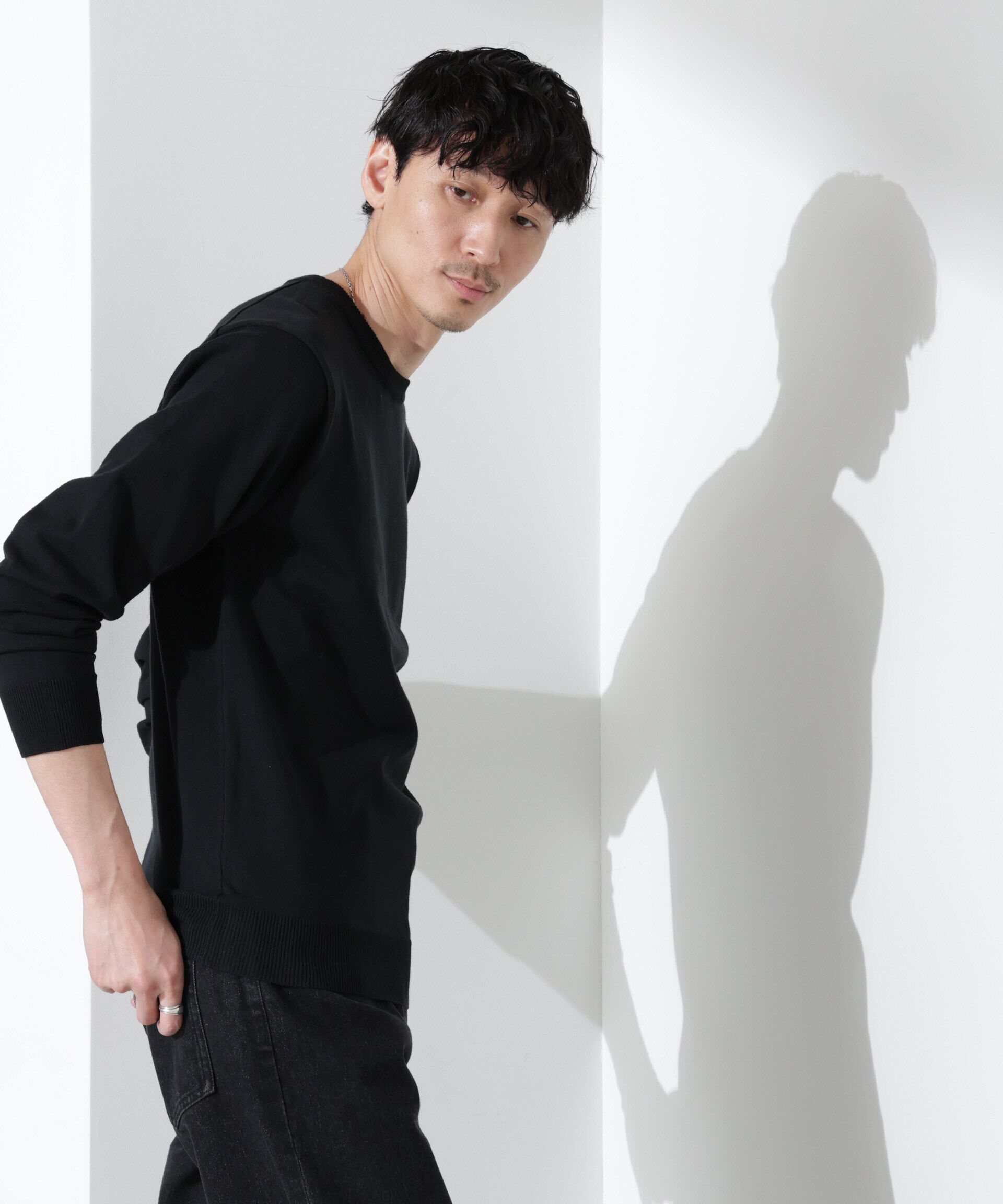 nano･universe「プレーティングスタンダードニット」|ニット・セーター|